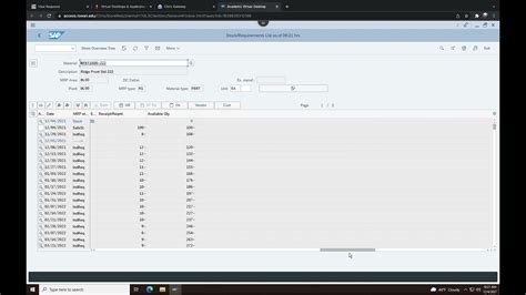 SAP Tutorial LAB 3 06 Stock Requirement List YouTube