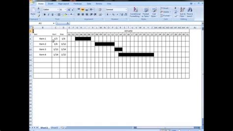 Excel Tutorial: Make interactive visual schedule (Gantt... | Doovi