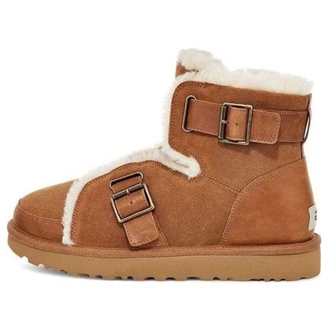 Wmns Ugg Dune Mini Buckle Boot Fleece Lined Brown 1119431 Che Kicks Crew