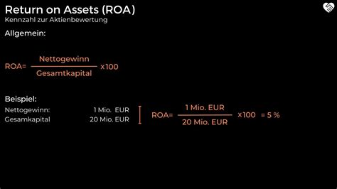 Return On Assets ROA Bei Aktien Berechnen