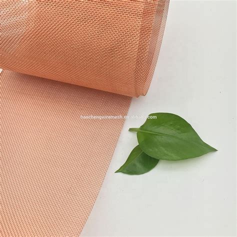 Faraday Cage Rfi Emi Shielding Pure Red Copper Woven Wire Mesh Screen