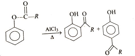 Phenolic Esters Heating With Alcl3 Lewis Acid Gives Ortho And