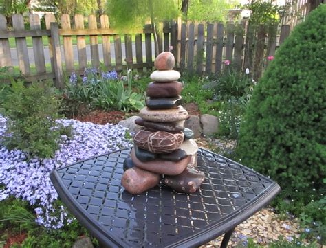 Large Garden Cairn From Lake Michigan Superior Beach Stones Re