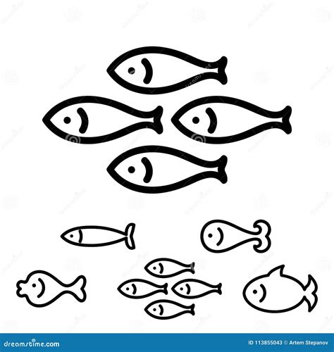 Icono O Logotipo De Los Pescados Ilustraci N Del Vector Ilustraci N