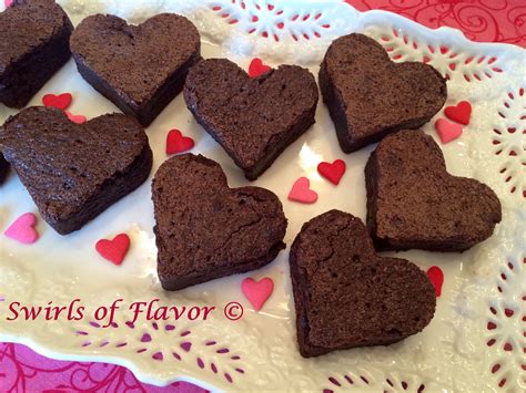 Heart Shaped Brownies - Swirls of Flavor