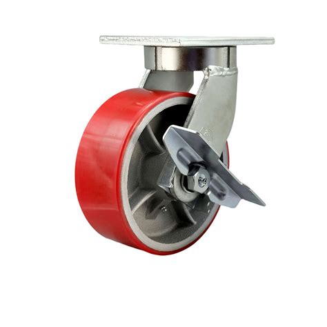 Service Caster Extra Heavy Duty Poly On Cast Iron Wheel Swivel Caster