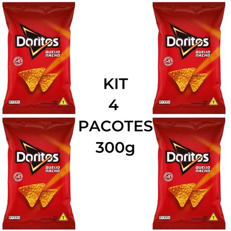 Kit 4 Salgadinho Doritos Queijo Nacho 300g Shopee Brasil