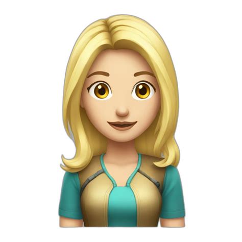 Blond Girl Laughing Ai Emoji Generator