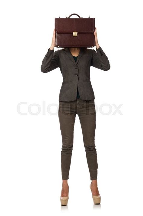 Woman businesswoman with briefcase ... | Stock image | Colourbox