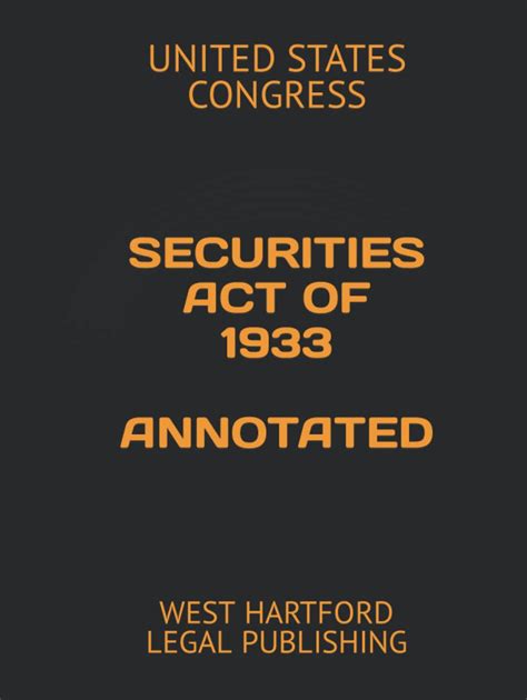 States Securities Act Of 1933