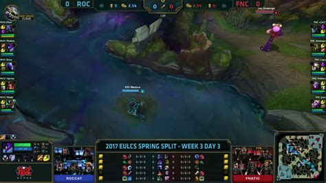 Fnatic Vs ROCCAT Game 1 S7 EU LCS Spring 2017 Week 3 Day 3 FNC Vs ROC