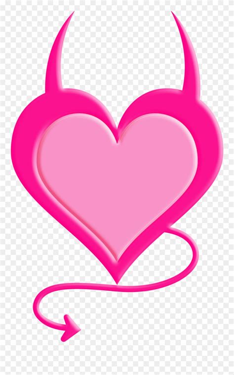 Hearts Pink Devil Heart Clipart 726062 Pinclipart