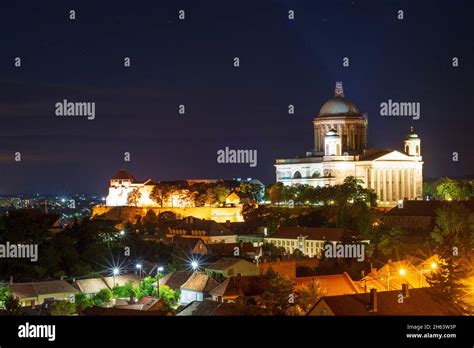 Esztergom Gran Castle Hill With Basilica In Komarom Esztergom Hungary