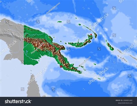 Papua New Guinea Map Map Papua Stock Illustration 2044821482 Shutterstock