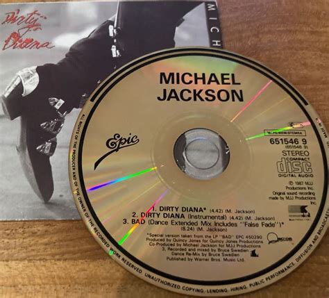 Michael Jackson Dirty Diana Cd Rare Uk Single 1988 Epic 651546 9 Uk