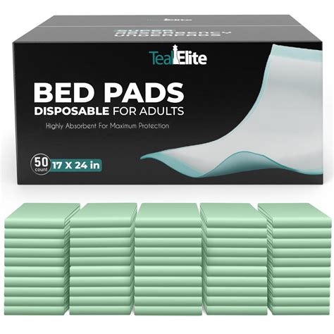 Adults Disposable Bed Pads 50 Count Extra Large Leakproof Incontinence Chucks Pad Great For