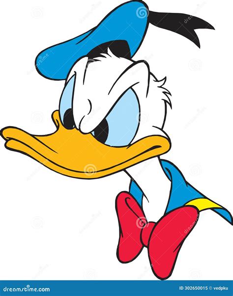 Donald Duck Happy Face Vector Disney Cartoon Character Editorial Image - Illustration of ...