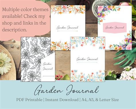 Garden Planner Printable Gardening Journal Planting Calendar Seed ...