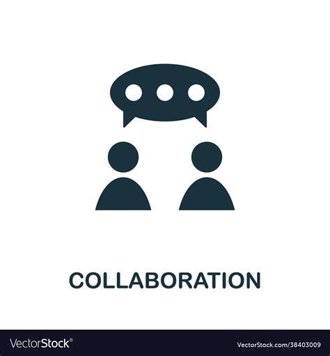 Collaboration Icon Simple Creative Element Filled Vector Image