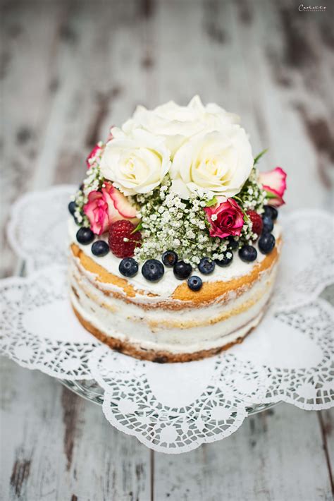 Rezept für Naked Cake Topfentorte