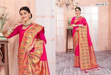 Buy Now Bunawat Kashvika Paithani Silk Wedding Saree Collection At