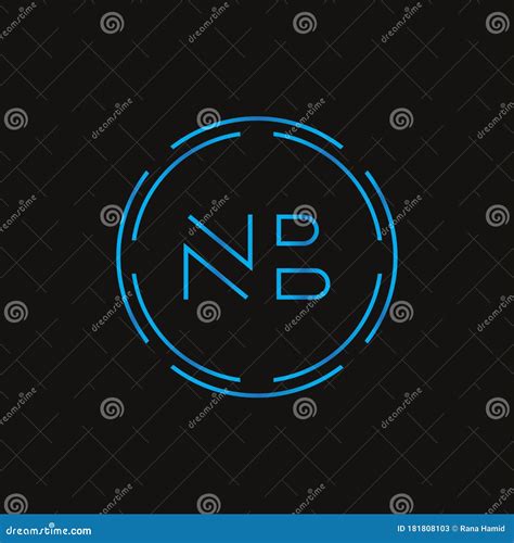 Initial Letter Nb Logo Design Vector Template Digital Abstract Nb