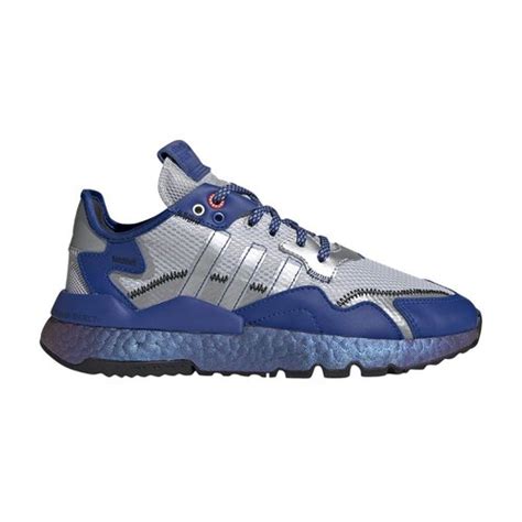 Adidas Nite Jogger Silver Metallic Royal Blue Eg Solesense