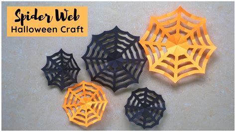 Paper Spider Web Halloween Craft Youtube