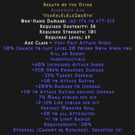 Buy D2r Breath Of The Dying Rune Word Diablo 2 Resurrected D2r Item