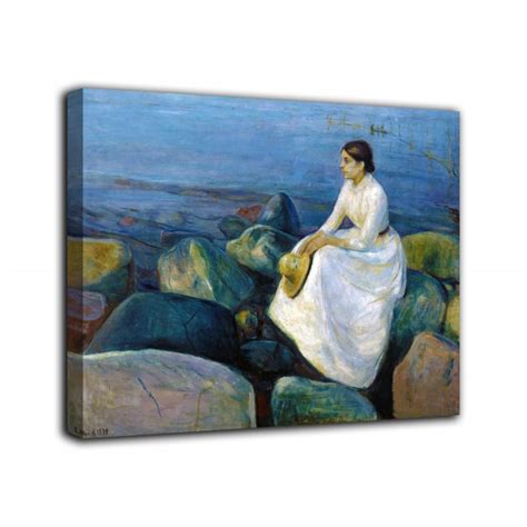 La pintura de Inger en la playa Edvard Munch impresión en lienzo