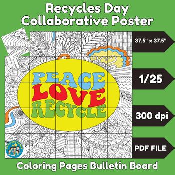 Recycles Day Collaborative Poster America Recycle Day Reduce Reuse