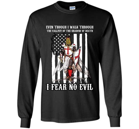 I Fear No Evil The Crusader Long Sleeve Gildan