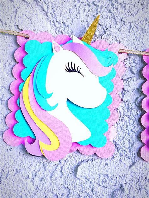 Unicorn Banner Unicorn Birthday Decorations Unicorn Birthday Party By