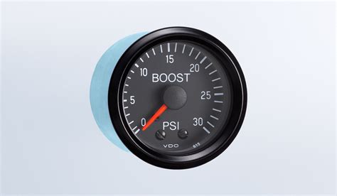 30 PSI Mechanical Boost Gauge with Tubing and Metric Thread Adapters ...