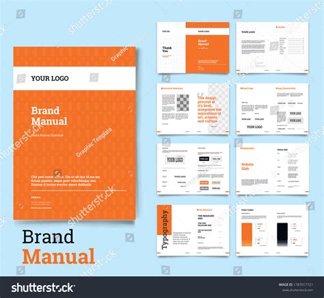 Brand Identity Guideline Template Brand Style Vetor Stock Livre De