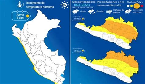 Lluvias En Per Senamhi Advierte Tormentas Y Descensos De Temperaturas