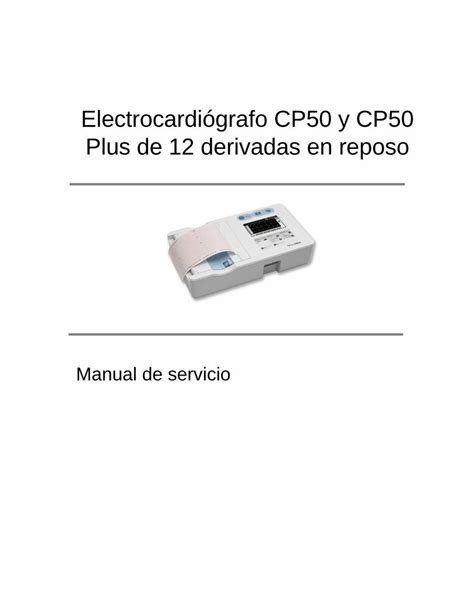 Pdf Manual De Servicio Electrocardi Grafo Cp Plus Dokumen Tips