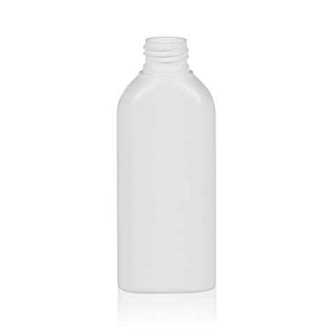 Basic Oval PE Flessen 125 Ml Ovale Witte HDPE Fles 24 410