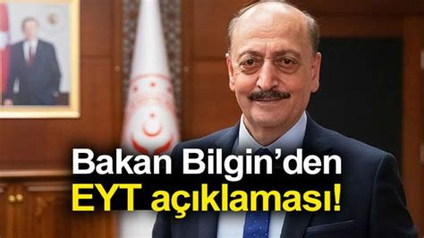 Bakan Bilginden EYT açıklaması Yaşam