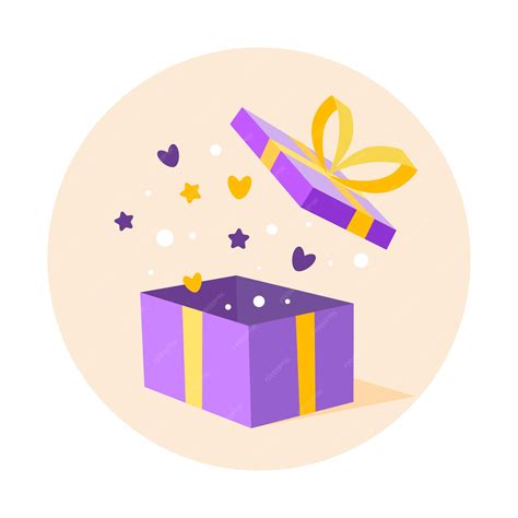 Premium Vector | Gift surprise box surprise inside