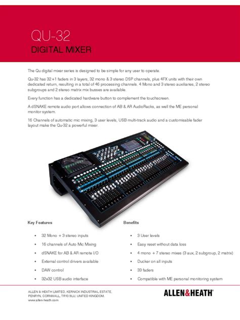 Qu 32 Datasheet | PDF