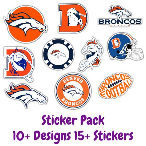 Denver Broncos Sticker Pack; Hydroflask decal ; Laptop Decal ; Yeti ...