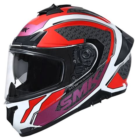 Casco Integrale Smk Typhoon Rd Bianco Rosso