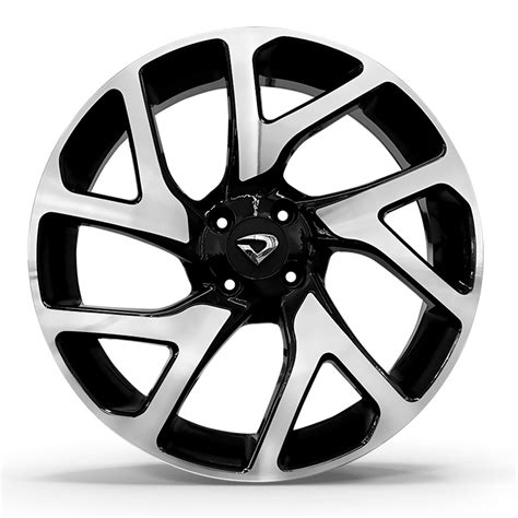 Roda VELAR Aro 18 Tala 6 Diamantada Total Preto Brilhante Volcano