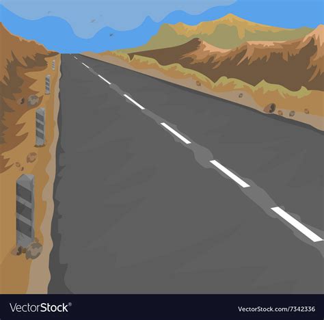 Country road Royalty Free Vector Image - VectorStock