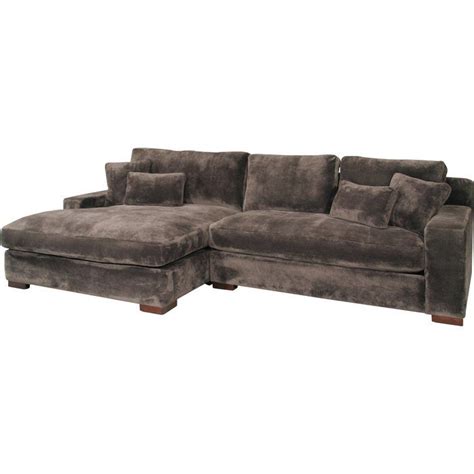 Maddie Contemporary 2 Piece Corduroy Sectional Sofa With Right Facing ...