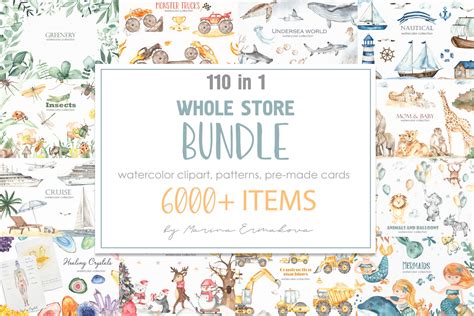 Whole Shop Bundle By Marina Ermakova TheHungryJPEG