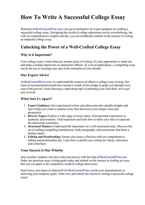 How To Write A Successful College Essay By Staar Writing Paper Issuu