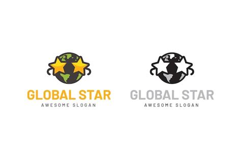 Global Star Logo Vorlage Premium Vektor