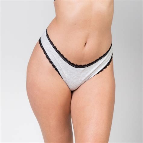 Calcinha Fio Mescla Lisa Conforto Renda Preto Ilumine Lingerie